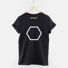 Summer New Fashion Brand Womens Tops Clothing Enjoythespirit Pure Cotton Hexagon Funny T Shirt O NECK Cool Women T-Shirt 2024 - buy cheap