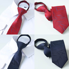 New 6cm Width Zipper Mens Ties Red Navy Neckties Male Business Wedding Neck Tie For Men Corbatas Gravata Jacquard Woven Slim Tie 2024 - buy cheap