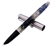 Jinhao acrílico resina gradiente cinza caneta fonte tampa de aço inoxidável extra fino 0.38mm caneta tinta escrita suave para a escola de escritório 2024 - compre barato