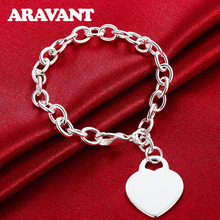 Pulsera de plata 925 para mujer, brazalete, joyería 2024 - compra barato