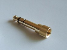 100pcs Adapter Gold 1/4" 6.35mm to 3.5mm plug Stereo Audio Headphone screw 2024 - buy cheap
