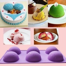 Silicone 6 Round Shape Mold Muffin Pan Jelly Cupcake Candy Mold Cake Chocolate Soap Mould Baking Tool 2024 - buy cheap