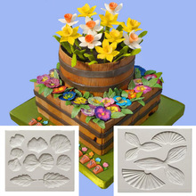 1 pçs pansies & narcisos molde de silicone fondant molde bolo ferramentas de decoração de chocolate gumpaste molde de flor forma de silicone molde 2024 - compre barato