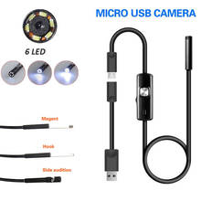 5.5mm 7mm Endoscope Camera HD USB Endoscope With 6 LED 1/1.5/2M Soft Cable Waterproof Inspection Borescope for Android PC 2024 - buy cheap