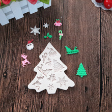 Luyou-Molde de silicona para Fondant de árbol, herramientas de decoración de pasteles de Navidad, molde para galletas y Chocolate, utensilio de cocina para hornear, moldes DIY FM1757 2024 - compra barato