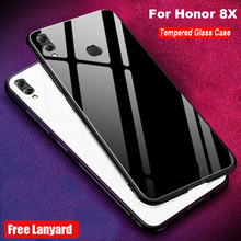 Capa de vidro temperado para celular, capa traseira em cores degradê para soft honor 8x honor 8 x, capa de silicone macio para celular 2024 - compre barato