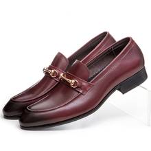 Модные черные/коричневые летние мужские лоферы, модельные туфли, повседневная обувь из натуральной кожи, Мужская Свадебная обувь с пряжкой 2024 - купить недорого