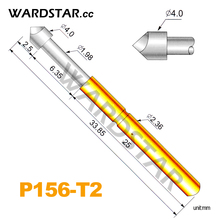 100 pces P156-T2 diâmetro 4.0mm primavera teste sondas pogo pino comprimento 33.85mm (curso mola froce: 250g) atacado 2024 - compre barato