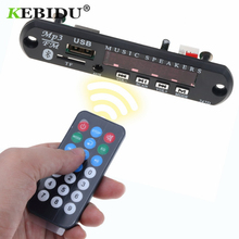 Kebidu Car USB Bluetooth MP3 Player Decoder Board Module with Remote Control USB FM Aux Radio for Car Compatiable for 5-12V 2024 - buy cheap