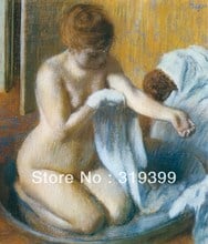 Pintura a óleo reprodução sobre lona de linho, mulher sentada em um banco 1 by edgar degas, frete Grátis DHL, 100% artesanal 2024 - compre barato