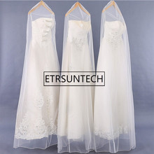 Vestido de noiva transparente de alta qualidade, 50 peças, cobertura contra poeira, tule macio, sacos para roupa, vestido de noiva, rede, 160cm, 180cm 2024 - compre barato