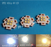Emisor de LED Cree XPE2, 4 chips, 6V/12V, en lugar de LED MKR, con PCB de cobre de 20MM, 2 uds. 2024 - compra barato