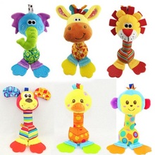 New Arrival 1pc Soft Baby Toy Cartoon Animal Teether Rattle Squeaker BB Sounder Early Educational Brinquedos Juguetes 2024 - buy cheap