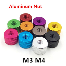 10pcs M3 M4 Colorful anodized aluminum alloy knurled thumb nut hand nut aluminum nut for DIY 2024 - buy cheap