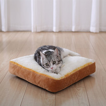 Toast Cat Bed Mat Detachable Wash Small Dog Bed Soft Fleece Puppy Cushion for Chihuahua High Quality Pet Products 2024 - buy cheap