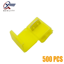 500Pcs Electrical Wire Cable Crimp Terminals Quick Splice Yellow Electrical Cable Connectors Fast Lock Wire Terminals Crimp 2024 - buy cheap