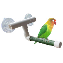 Birds Parrot Wall Station Bar Holder Sucker Toy Paw Grinding Parrot Budgie Stand Shower Window Perches Supplies 1pcs 2024 - buy cheap