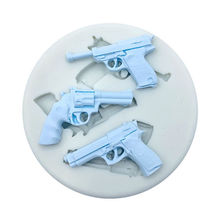 Silicone Mold Gun Handgun Shape Silicone Mold Mould Sugar Craft Fondant Cake Decorating Animal Mould Baking Tool DIY 2024 - buy cheap
