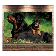 Praça cheia/5D DIY Pintura Diamante Redondo preto Rottweiler Cão Bordado Ponto Cruz imagem Mosaico de Strass Decoração TY109 2024 - compre barato