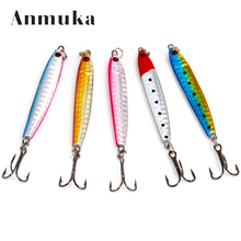 Anmuka 1 PCS Chumbo Lure Lantejoulas Isca Iscas Gabaritos De Metal A Laser com Gancho de Agudos Fishinfish Jig Isca de pesca em Alto Mar atrai g chumbo 2024 - compre barato