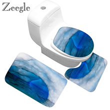 Zeegle-tapete de flanela para banheiro, decoração para banheiro e banheiro, 3 peças 2024 - compre barato
