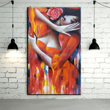 Free Shipping High Quality Canvas Painting Flamenco Dancer Painting On Canvas For Living Room Decoration For Friend Unique Gift 2024 - buy cheap