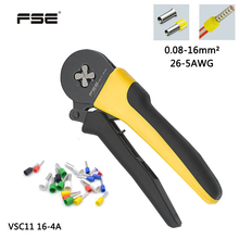 VSC11 16-4A 0.08-16mm^2 26-5AWG  Adjustable Precise Crimp Pliers Tube Bootlace Terminal Crimping Hand Tool HSC11 16-4A 2024 - buy cheap
