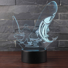 3D Optical Illusion Lamp 7 Colors Change Touch Button  LED Night Light 2024 - buy cheap
