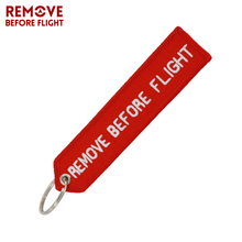 Llavero con bordado rojo para coche, llavero con etiqueta de moda, regalo de aviación 2024 - compra barato