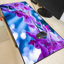 Mairuige Purple Flowers Large Gaming Mouse Pad 300*800*2mm Speed Locking Edge Mouse Keyboards Mat Mousepad for CSGO Dota 2 LOL 2024 - buy cheap