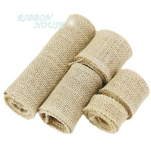 (2meters/roll) Natural Jute Burlap Lace Ribbon Lace Trim Edge Wedding Decoration 2024 - buy cheap