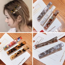 7Pcs/set Women Girls Acrylic Alloy Leopard Rectangle Hair Clips Tin Foil Sequins Hairpins Barrettes Headbands Hair Accessories 2024 - buy cheap