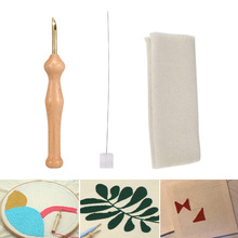 Magic Embroidery Pen Punch Needle Felting Threader Cloth Set Wooden Handle Table Cloths Craft Tools DIY Sewing Best Pric 2024 - buy cheap