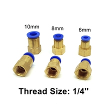 5pcs/lot 6mm  8mm 10mm Tube 1/4'' Internal Thread Pneumatic Fitting Quick Joint Connector PCF6-2 PCF8-2 PCF10-2 pipe fitting 2024 - buy cheap