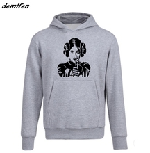 Carrie Fisher Princess Leia Tumblr Film Movie Sci Fi Print Hoodie Men Fashion Fleece Hoody Sweatshirt Hip Hop Jacket Coat 2024 - buy cheap