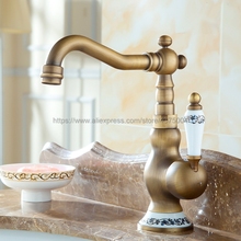 Bathroom Sink Faucet Antique Bronze 360 Degree Turn Basin Faucet Water Tap Single Handle Cold and Hot Water Nnf511 2024 - buy cheap