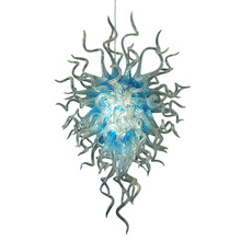 Lámpara de araña Led moderna de cristal azul de alta calidad envío gratis 2024 - compra barato