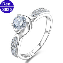 BSL Online Store Real 925 Sterling Silver Fine Jewelry 0.5 ct Zirconia Cheap Wedding Rings For Women Size 5-8 2024 - buy cheap