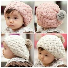 Unisex Baby Winter Hat Cute Knitted Pompoms Girls Boys Beret Hat Children Crochet Warm Cap Beanie 2024 - buy cheap