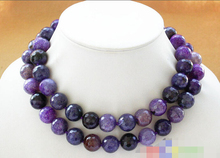 Beautiful Natural 33" 14mm purple Facet  round bead necklace 2024 - buy cheap