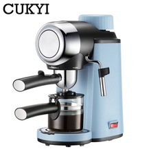 CUKYI-cafetera espresso de alta presión, máquina de café semiautomática con burbujas de leche, 5 BAR, UE, EE. UU. 2024 - compra barato