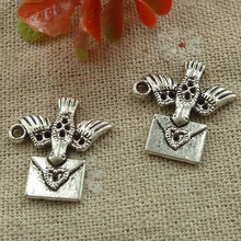 150 pieces tibetan silver homing pigeon charms 21x20mm #3387 2024 - buy cheap