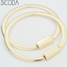 SICODA High quality handbag handle diy bag parts gold metal handle leather bag jump ring accessories 2024 - buy cheap