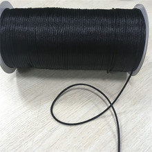 2mm 20m/lot Black Rattail Satin Cord Chinese Knot Braided String Jewelry Findings Beading Rope R900 2024 - buy cheap