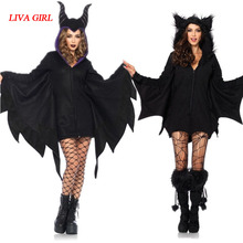 Disfraz Sexy de vampiro para Halloween para mujer, traje de murciélago malvado negro, ropa para mascarada de Halloween, Disfraces de vampiro 2024 - compra barato