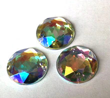 Круглые 30 мм акриловые камни и кристаллы AB-цветные стразы для шитья, аксессуары, костюмы для шитья 2024 - купить недорого
