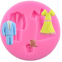 Suit Dress Hat Shaped Silicone Cake Mold Kitchen Baking Mold Chocolate Silicone Mold Soap Sugar Craft Fondant Cake 2024 - buy cheap