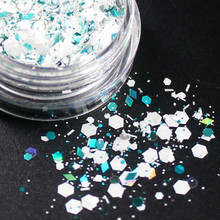 New 1pc Snowflake Glitter Nail Art Glitter Gel Polish Mirror Manicure Nail Tools 3D Nail Art Decorations Nail Glitter Powder N63 2024 - buy cheap