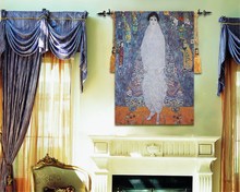 140*96cm wall hanging Home textile decoration Klimt - Adele Baroness Soft cotton Woven Jacquard European Belgian tapestry 2024 - buy cheap