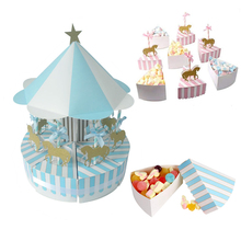 2 Set Carousel Candy Box Romantic Wedding Candy Gift Box Party and Birthday Sweets Gift Decorations Box 2024 - buy cheap